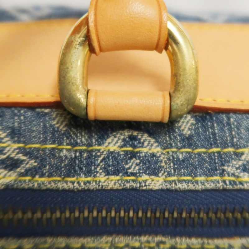 Louis Vuitton Monogram Denim Neo Speedy Blue Handbag with Gold Hardware