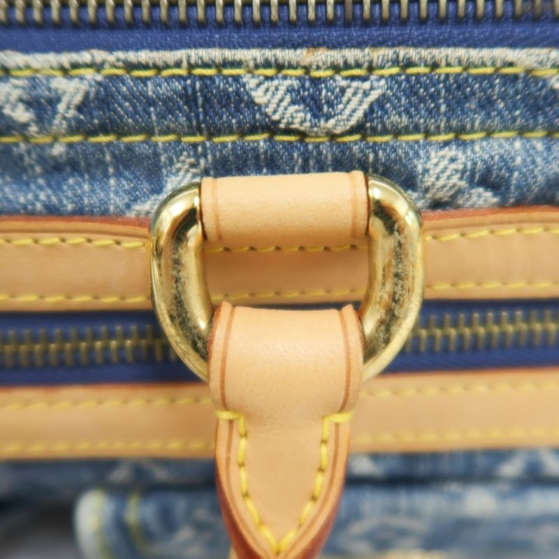 Louis Vuitton Monogram Denim Neo Speedy Blue Handbag with Gold Hardware