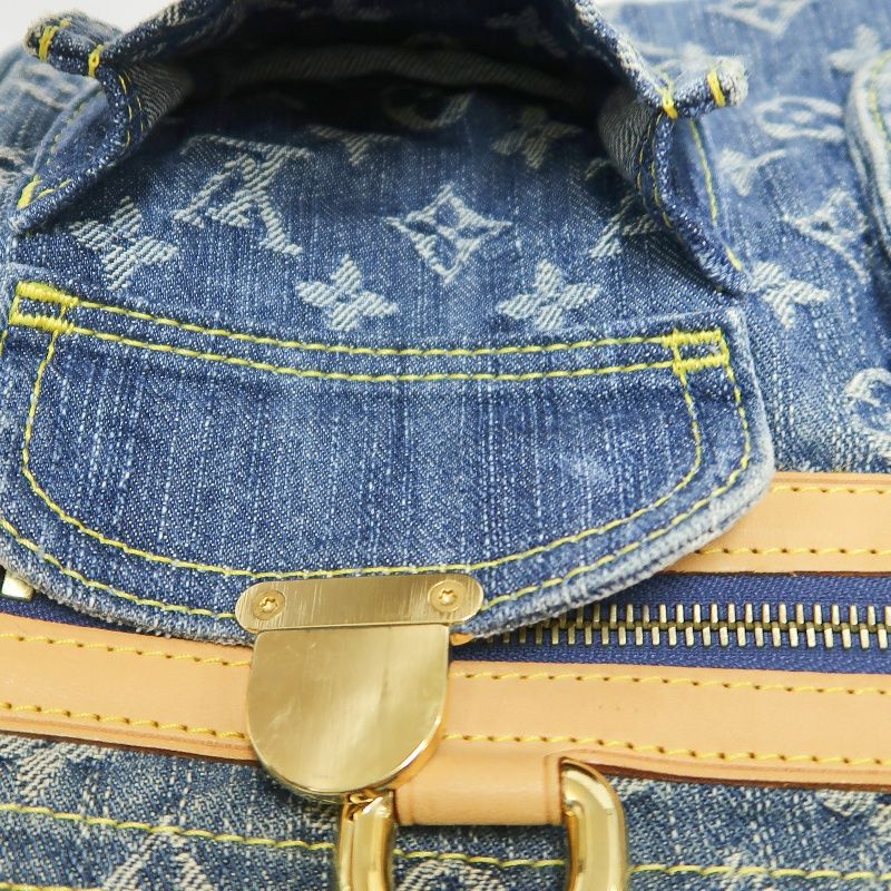 Louis Vuitton Monogram Denim Neo Speedy Blue Handbag with Gold Hardware