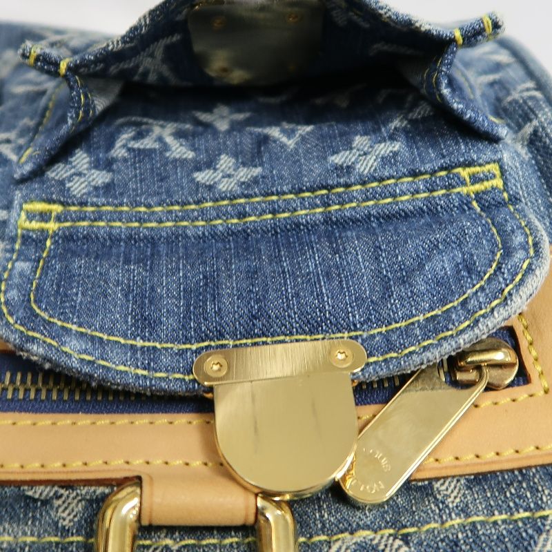 Louis Vuitton Monogram Denim Neo Speedy Blue Handbag with Gold Hardware