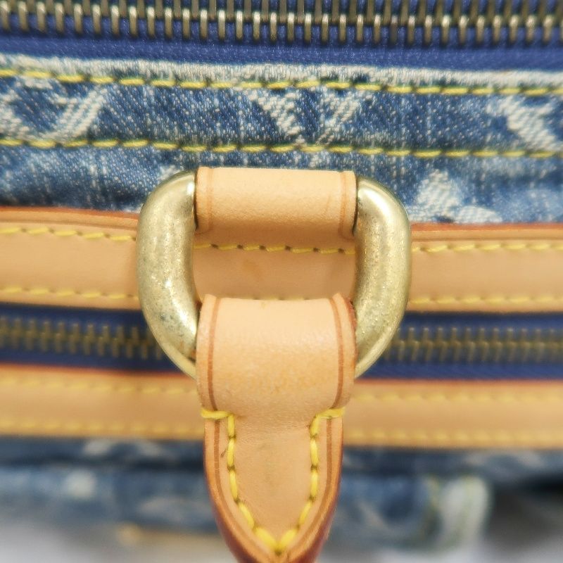 Louis Vuitton Monogram Denim Neo Speedy Blue Handbag with Gold Hardware