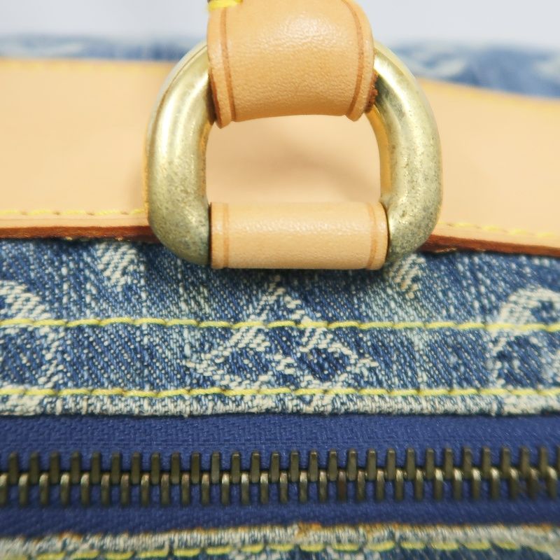 Louis Vuitton Monogram Denim Neo Speedy Blue Handbag with Gold Hardware