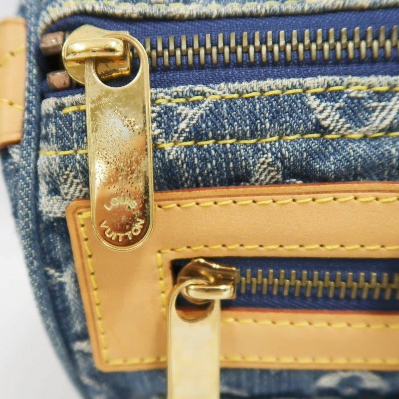 Louis Vuitton Monogram Denim Neo Speedy Blue Handbag with Gold Hardware