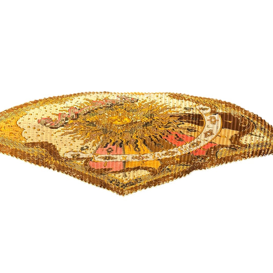 HERMES Carré Plissé, Brown Tone, Pleated Scarf, with box