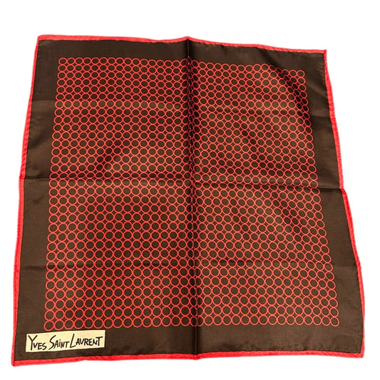 YSL black and red checkered scarf/handkerchief, no care label