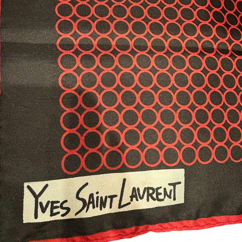 YSL black and red checkered scarf/handkerchief, no care label