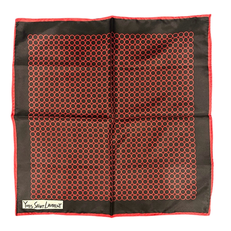 YSL black and red checkered scarf/handkerchief, no care label