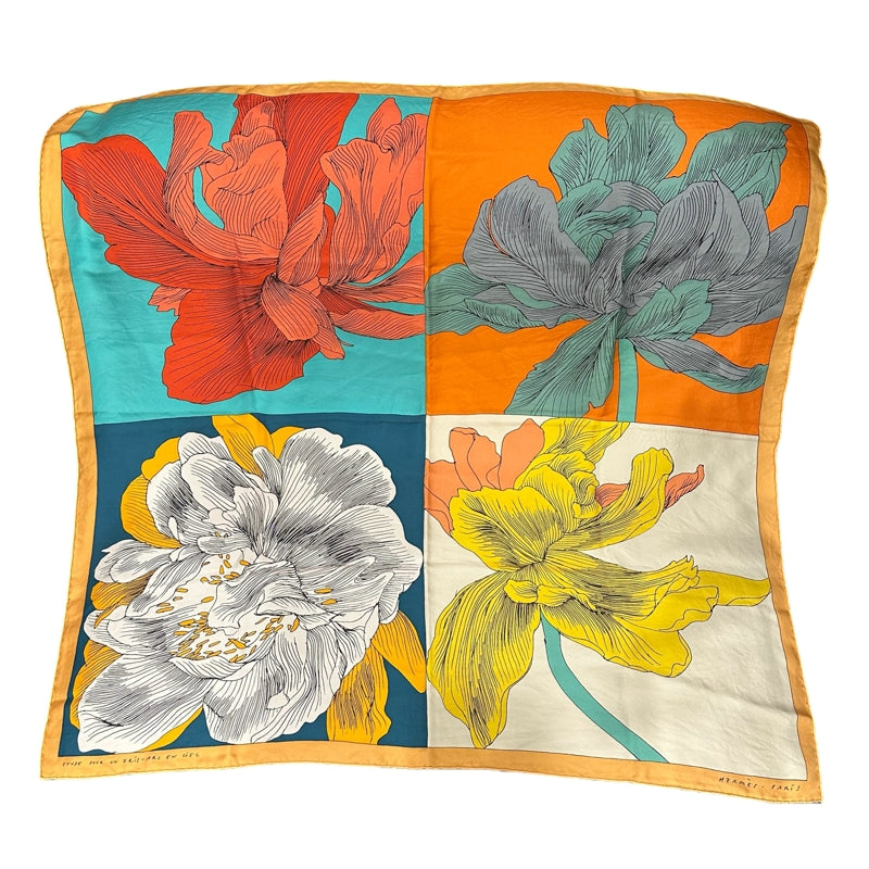 HERMES  scarf, orange