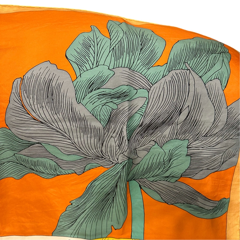 HERMES  scarf, orange