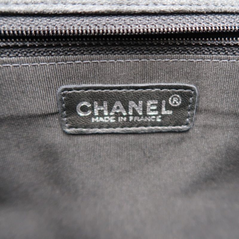 Chanel 2.55 Tweed & Suede Shoulder Bag in Black with Silver Hardware