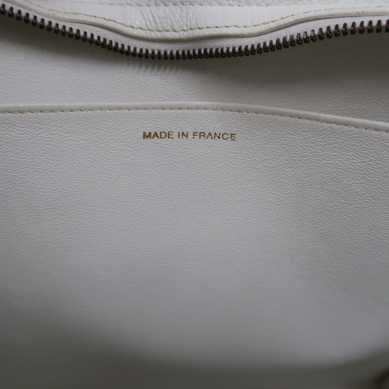 Chanel Coco Mark Tote Bag in White Caviar Leather