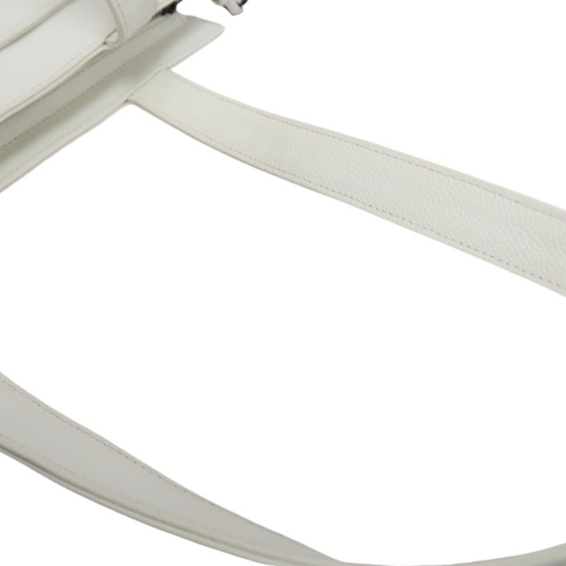 Chanel Coco Mark Tote Bag in White Caviar Leather