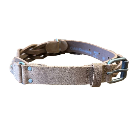 Calvin Klein (CK) belt, milk tea color, suede