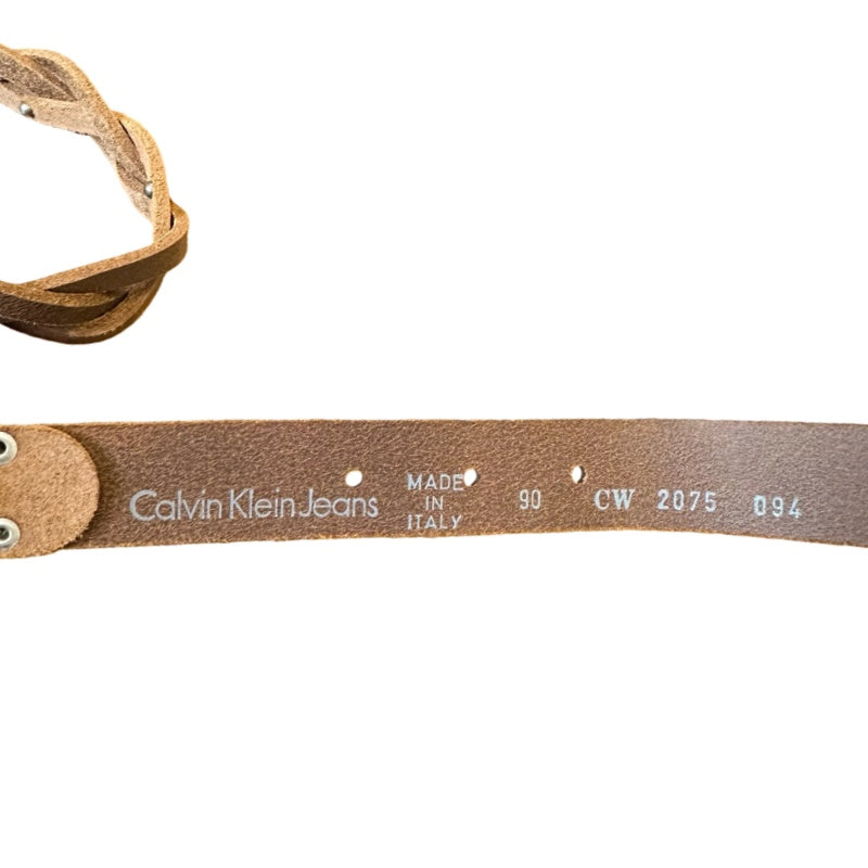 Calvin Klein (CK) belt, milk tea color, suede