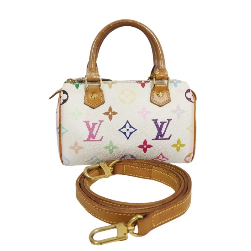 Louis Vuitton Multicolor Mini Speedy, White Series, PVC Nano Handbag