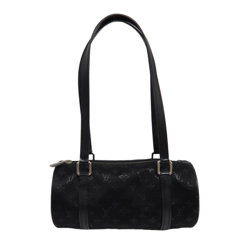 Louis Vuitton Little Papillon Monogram Canvas Satin Black Handbag (Shoulder Bag)