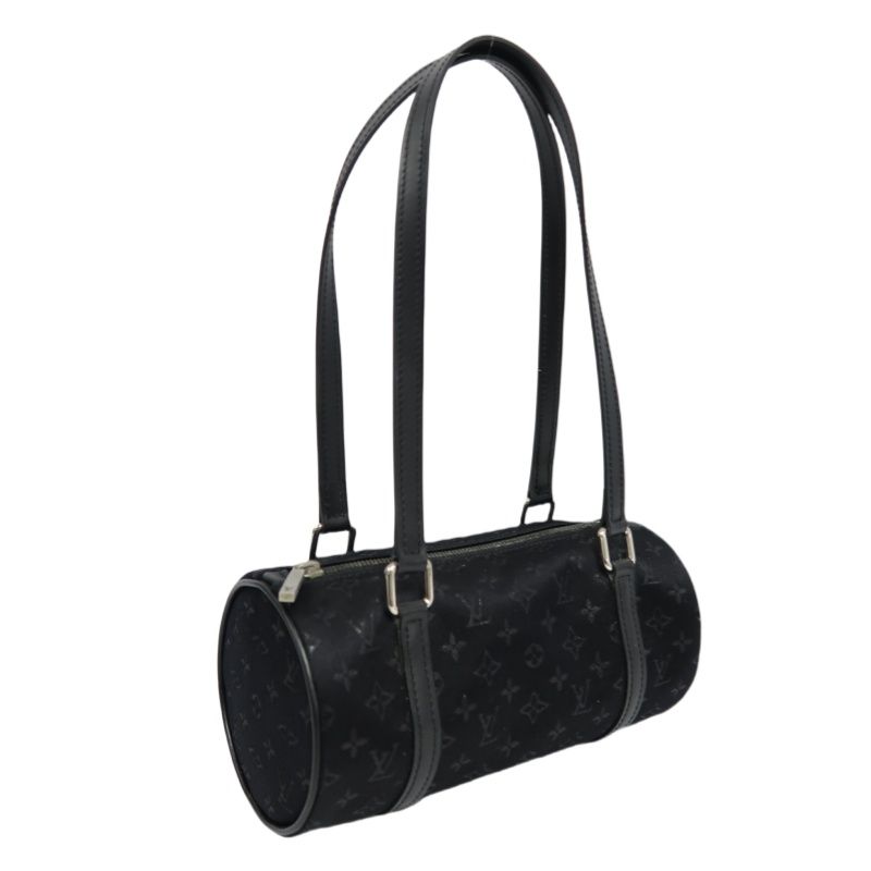 Louis Vuitton Little Papillon Monogram Canvas Satin Black Handbag (Shoulder Bag)