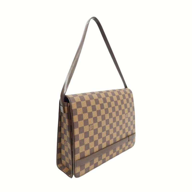 LOUIS VUITTON Tribeca Carré Handbag, Damier Coated Canvas, Brown, Armpit Bag
