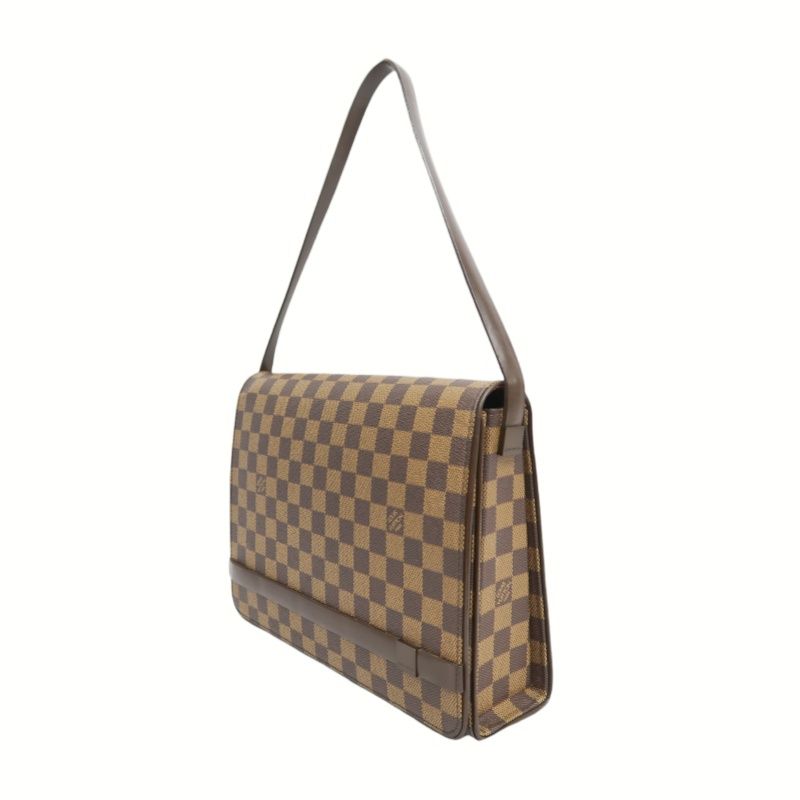 LOUIS VUITTON Tribeca Carré Handbag, Damier Coated Canvas, Brown, Armpit Bag