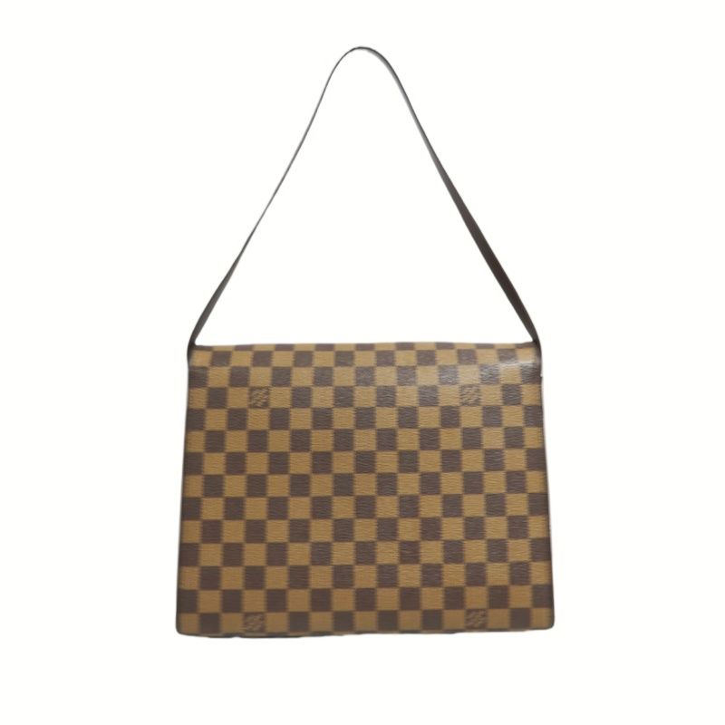 LOUIS VUITTON Tribeca Carré Handbag, Damier Coated Canvas, Brown, Armpit Bag