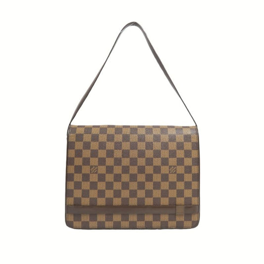 LOUIS VUITTON Tribeca Carré Handbag, Damier Coated Canvas, Brown, Armpit Bag