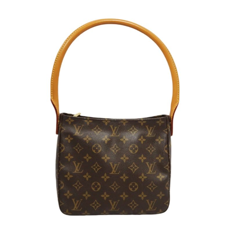 LOUIS VUITTON Monogram Looping MM Brown Shoulder Handbag