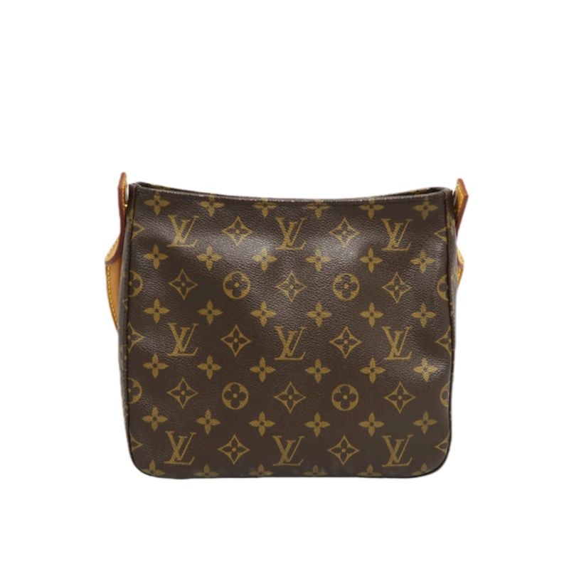 LOUIS VUITTON Monogram Looping MM Brown Shoulder Handbag