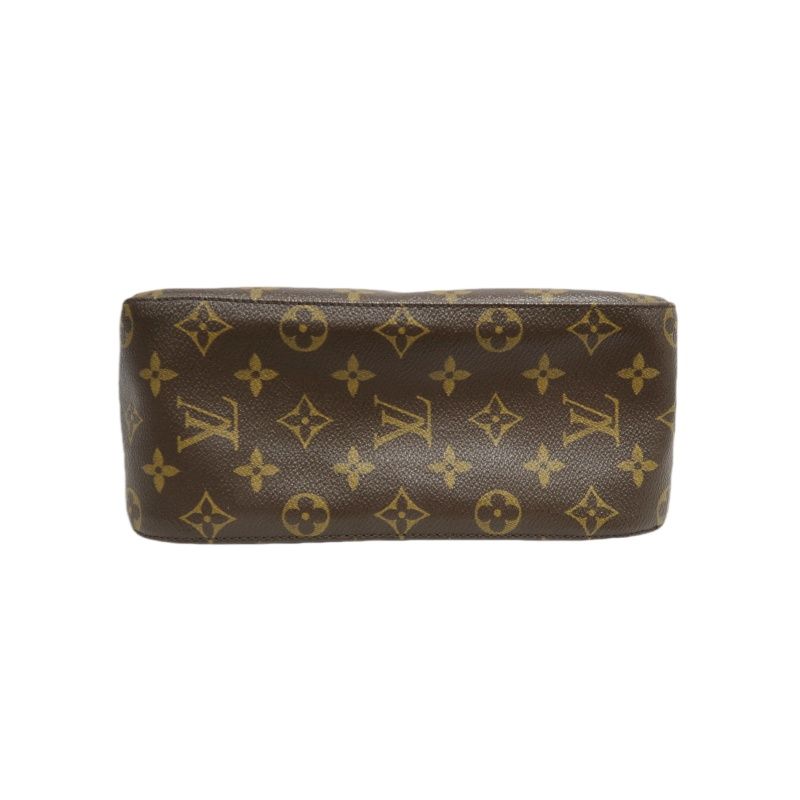 LOUIS VUITTON Monogram Looping MM Brown Shoulder Handbag