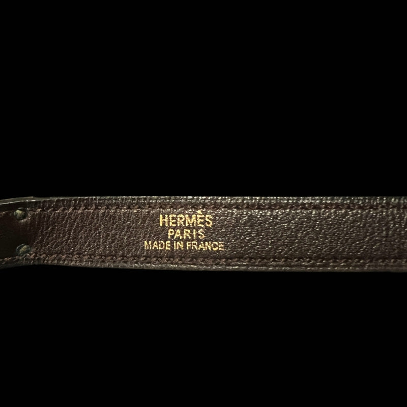 HERMES Kelly Belt, □F, Black, Gold Hardware
