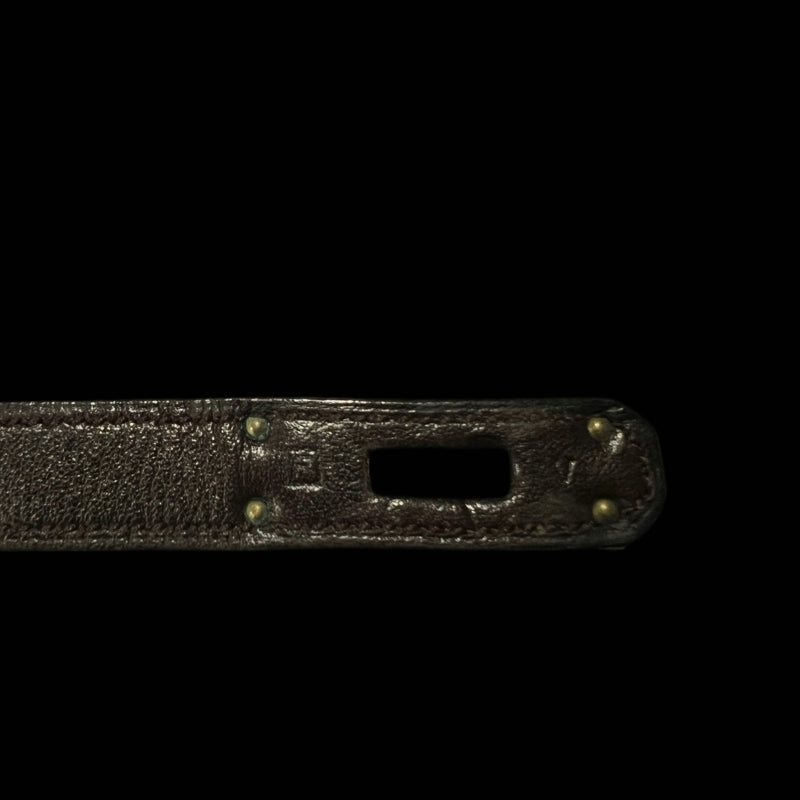 HERMES Kelly Belt, □F, Black, Gold Hardware