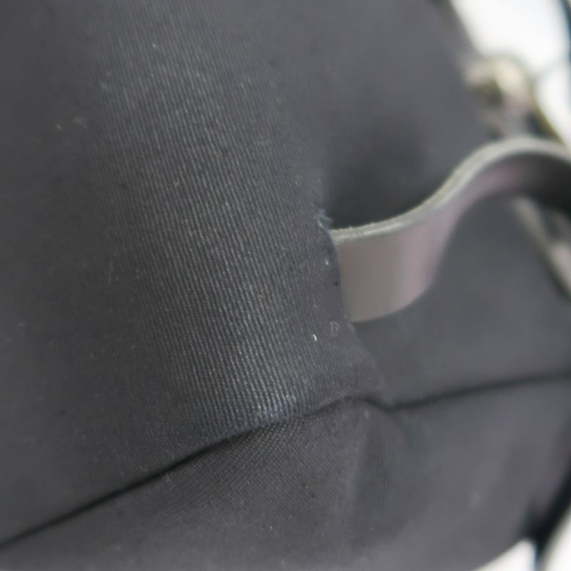 Hermes Ale Bag Ad PM 2-in-1 Canvas Backpack/Handbag Black with Silver Hardware Full Set (Padlock, Strap, 2 Keys, Clochette & Dust Bag)