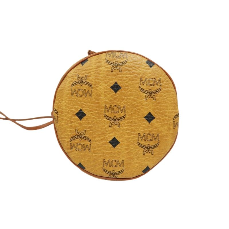 MCM Visetos Drawstring Bucket Shoulder Bag