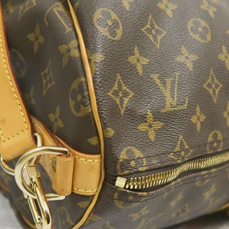 LOUIS VUITTON Keepall Bandoulière 50 Boston Bag, Monogram Coated Canvas, With Cadena·Strap·2 Keys·Name Tag·Pochette