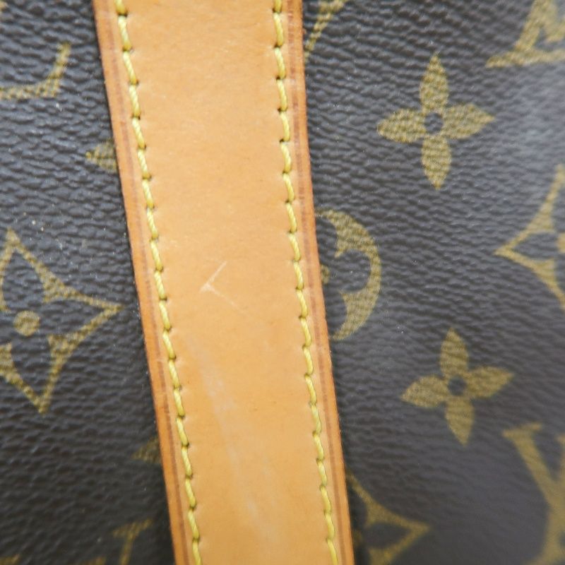 LOUIS VUITTON Keepall Bandoulière 50 Boston Bag, Monogram Coated Canvas, With Cadena·Strap·2 Keys·Name Tag·Pochette