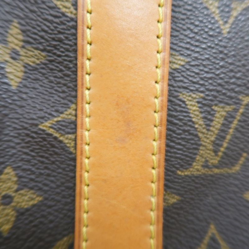 LOUIS VUITTON Keepall Bandoulière 50 Boston Bag, Monogram Coated Canvas, With Cadena·Strap·2 Keys·Name Tag·Pochette