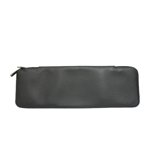 LOUIS VUITTON (LV) Taiga Leather Tie Case, Black