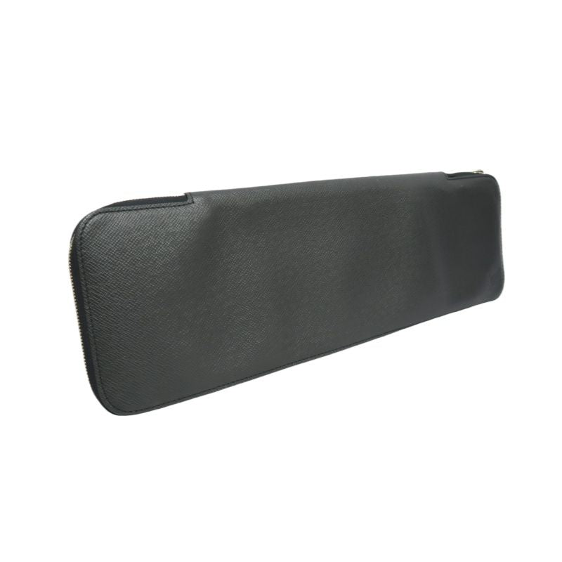 LOUIS VUITTON (LV) Taiga Leather Tie Case, Black