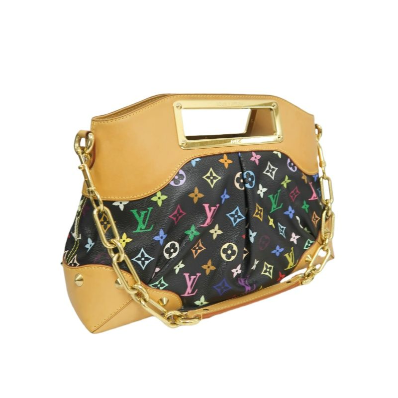 LOUIS VUITTON Judy MM Multicolore Black Shoulder Bag - Coated Canvas