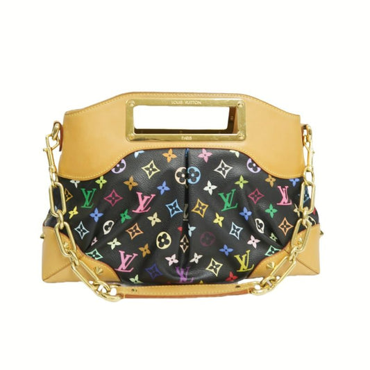 LOUIS VUITTON Judy MM Multicolore Black Shoulder Bag - Coated Canvas