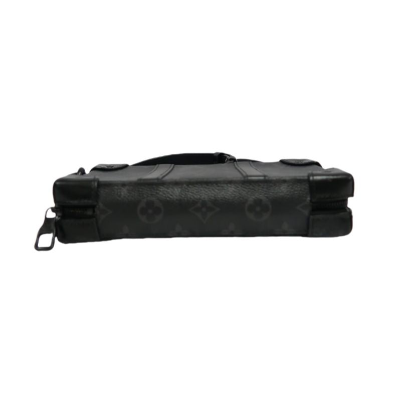 LOUIS VUITTON Soft Trunk Triyon Black Monogram Coated Canvas Crossbody Bag