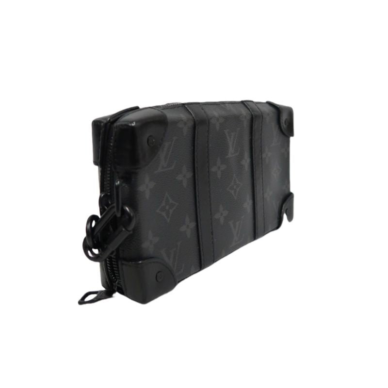 LOUIS VUITTON Soft Trunk Triyon Black Monogram Coated Canvas Crossbody Bag