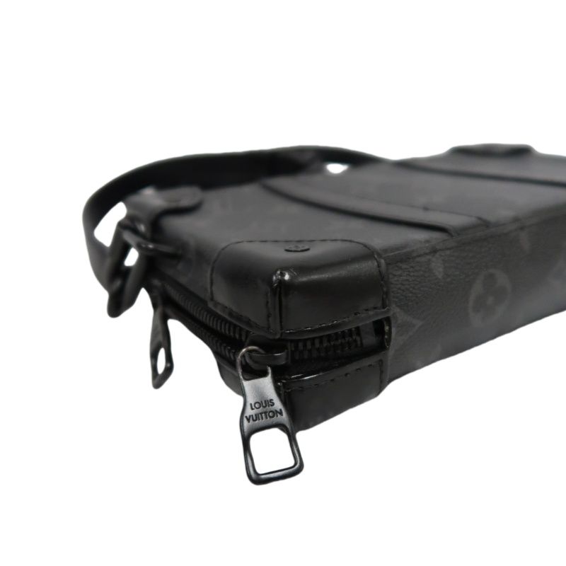 LOUIS VUITTON Soft Trunk Triyon Black Monogram Coated Canvas Crossbody Bag