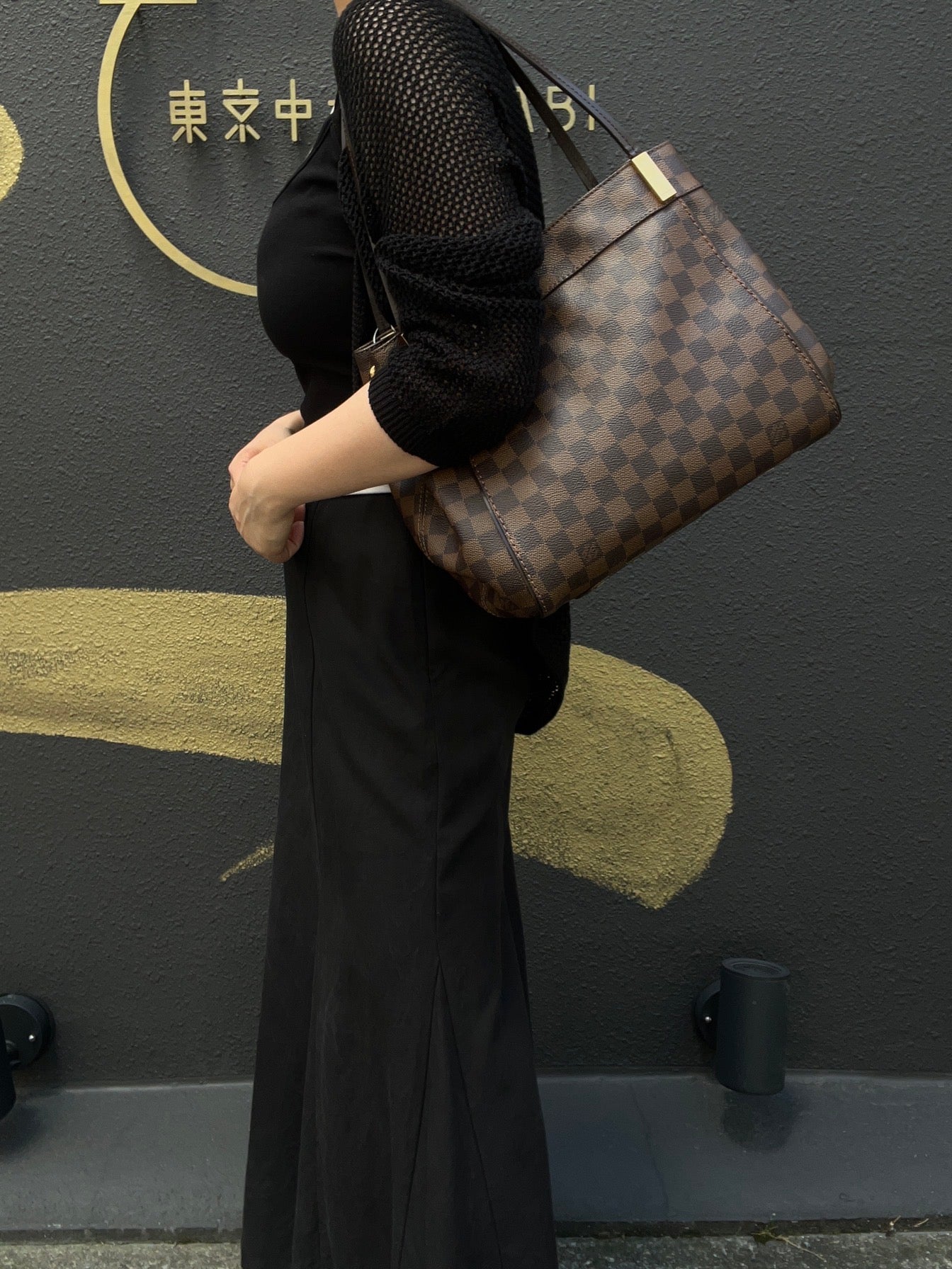 LOUIS VUITTON Damier Ebene Marylebone PM Brown Shoulder Handbag