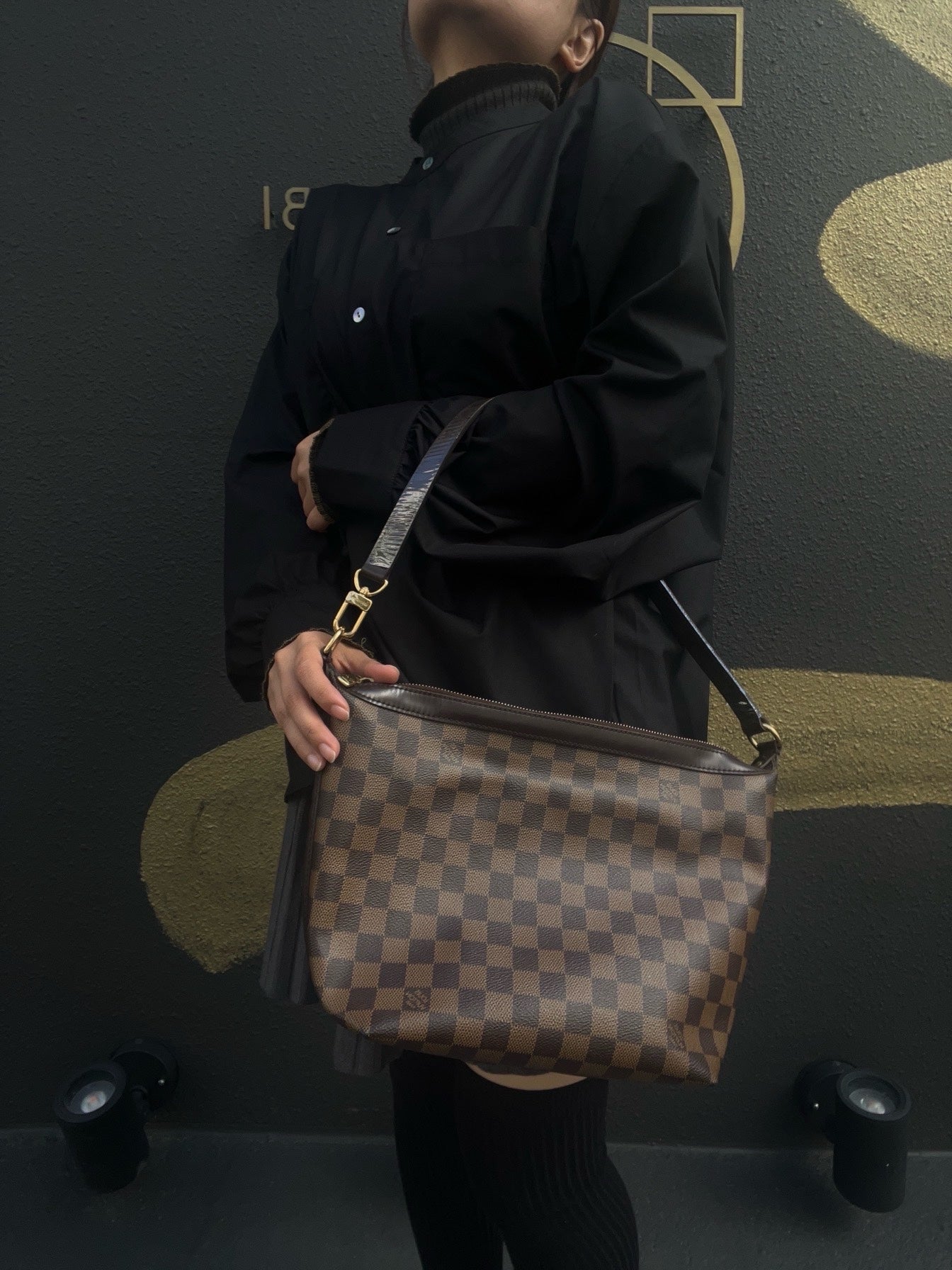 LOUIS VUITTON Irovo MM Damier Ebene Handbag