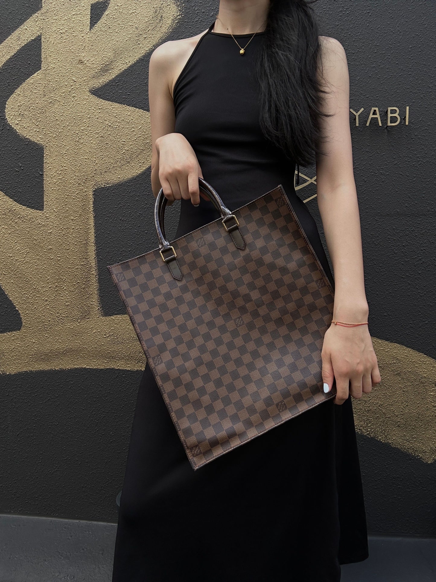 Louis Vuitton Damier Ebene Sac Plat Tote Bag