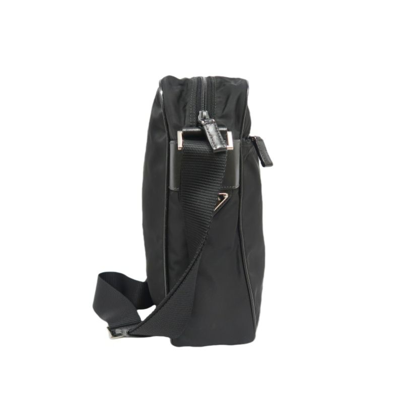 PRADA Black Nylon Shoulder Crossbody Bag with Guarantee Card