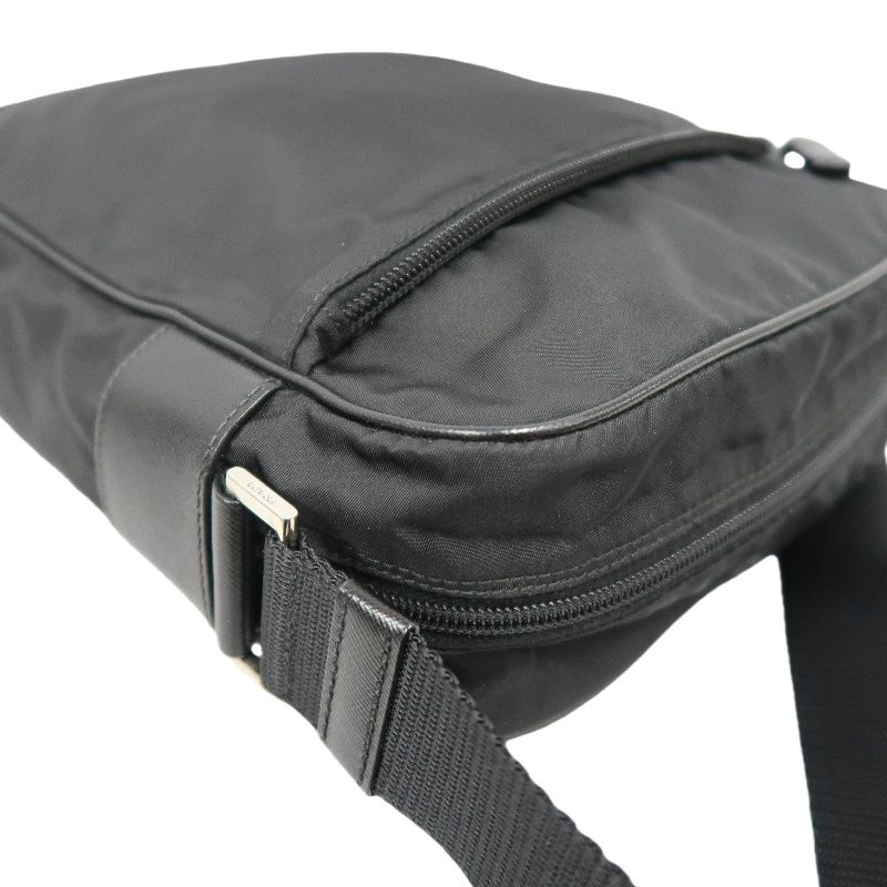 PRADA Black Nylon Shoulder Crossbody Bag with Guarantee Card