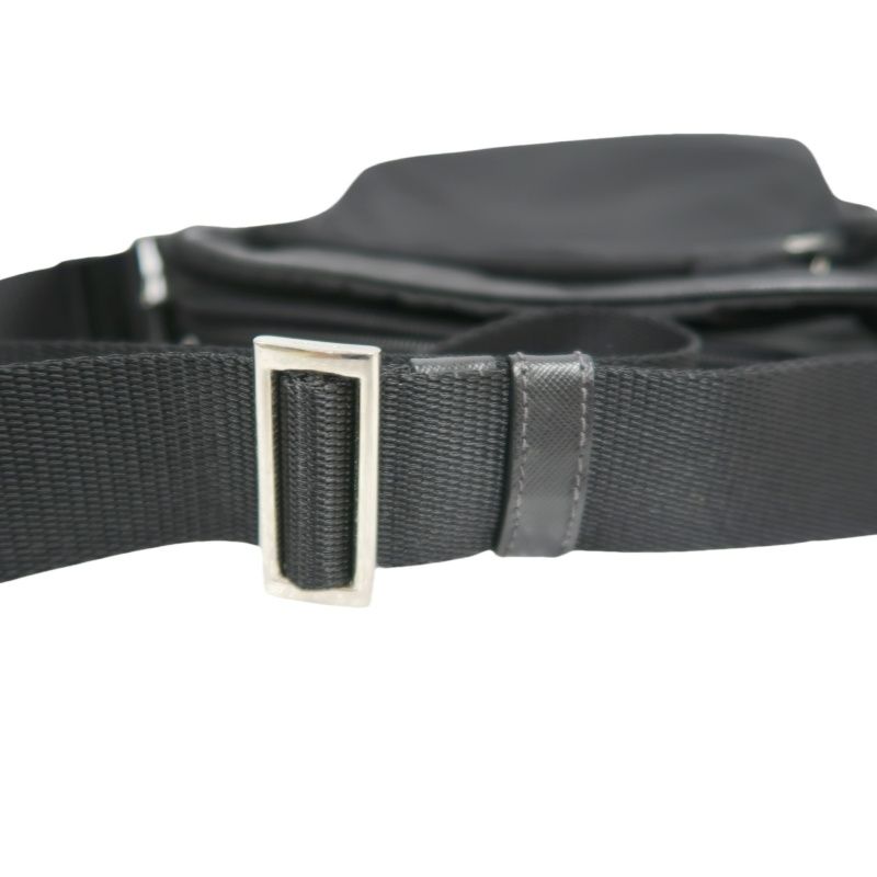 PRADA Black Nylon Shoulder Crossbody Bag with Guarantee Card