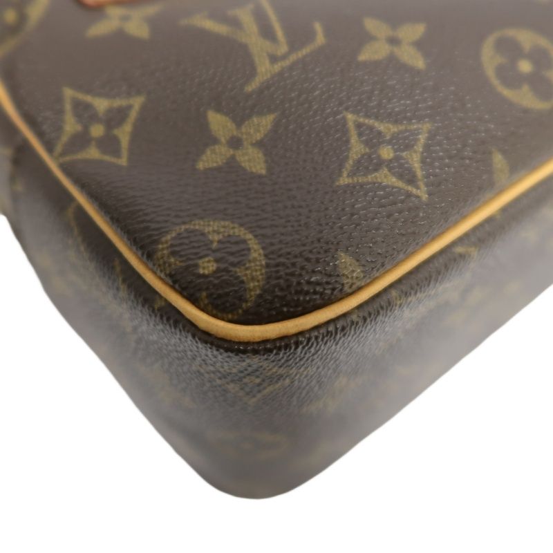LOUIS VUITTON City MM Monogram Brown Shoulder Bag - Coated Canvas