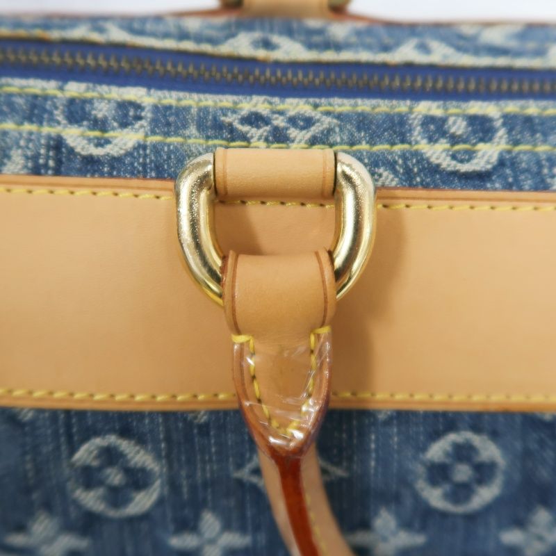 Louis Vuitton Monogram Denim Neo Speedy Blue Handbag with Gold Hardware